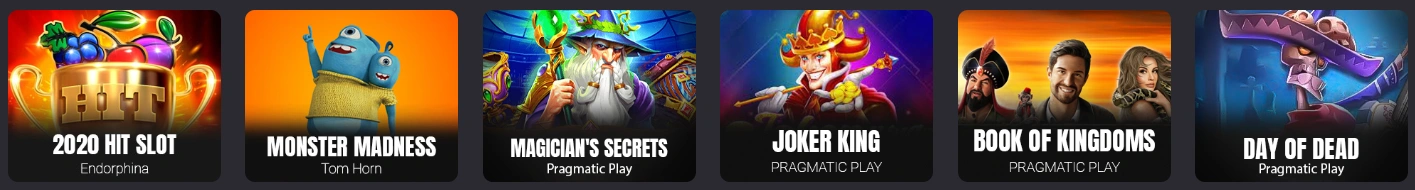 Popular slot titles available at Donbet Casino UK